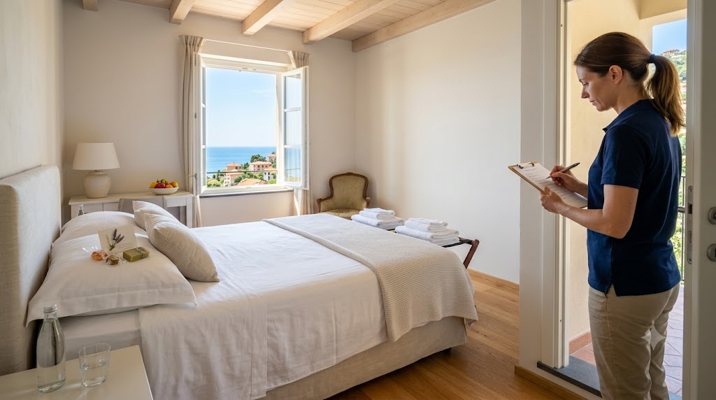 Camera B&B pronta per ospite - Lamezia Cleaning